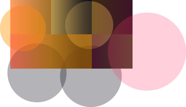 Vibrant abstract background with overlapping circles in warm autumn colors