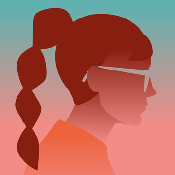 Urban Lifestyle Portrait of Woman Wearing Fashion Sunglasses