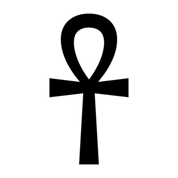 Ankh symbol Egyptian cross icon.