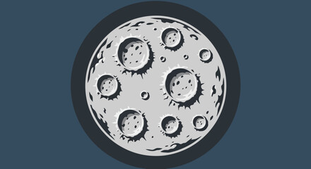 Moon Lunar Surface Close Up View. © yanto