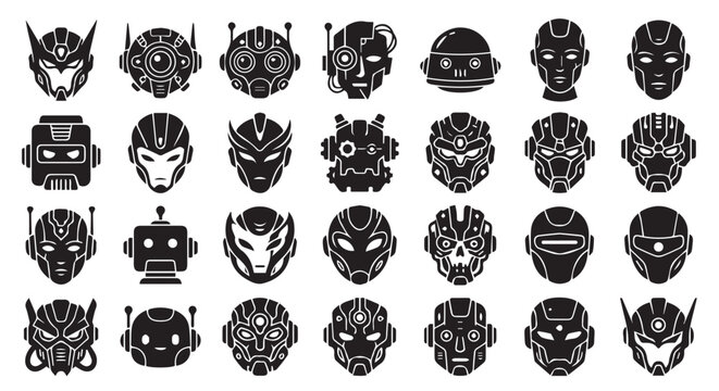 robot face.