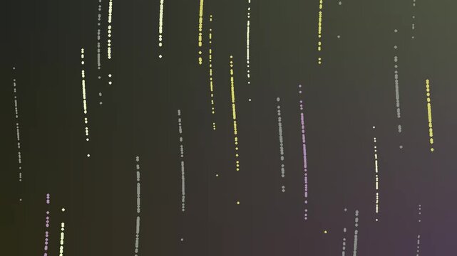 Abstract digital rain effect motion background with colorful falling particles creating a dynamic, modern, and futuristic visual loop animation.