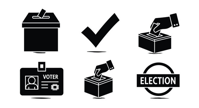 People cast votes in election using ballot boxes and voter IDs.