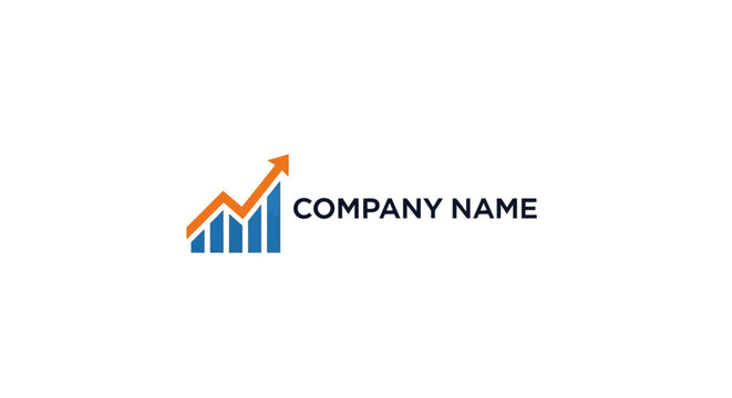Company graph logo with arrow.