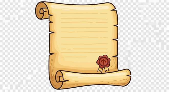 Vintage Parchment with Red Wax Seal.