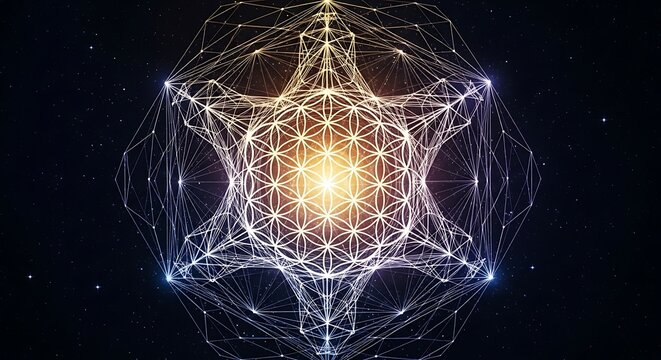 Sacred Geometry - Metatrons Cube and the Flower of Life.