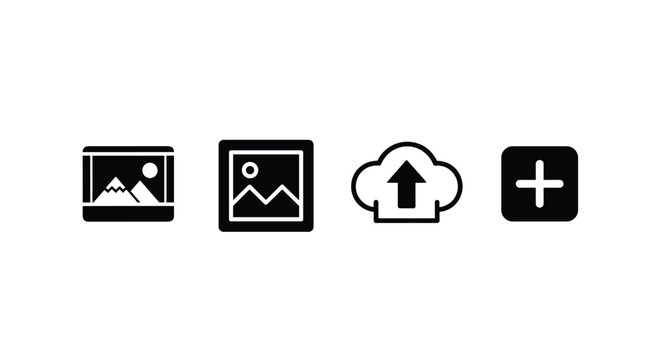 Graphic icons represent uploading photos and illustrations to cloud storage