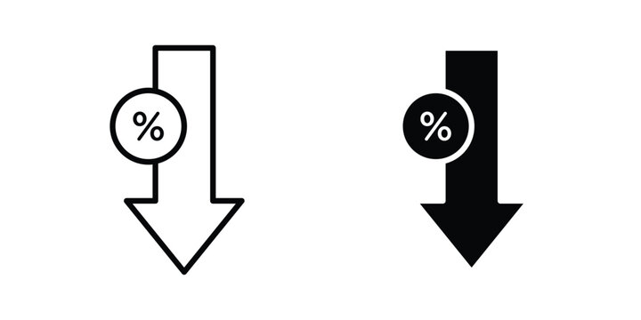 Percent down icon
