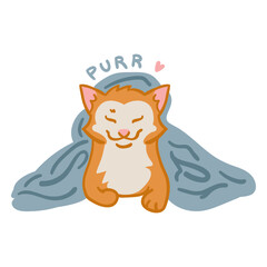 Cute cat purr © Vexels