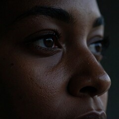 Naklejka premium close up portrait of beautiful natural woman