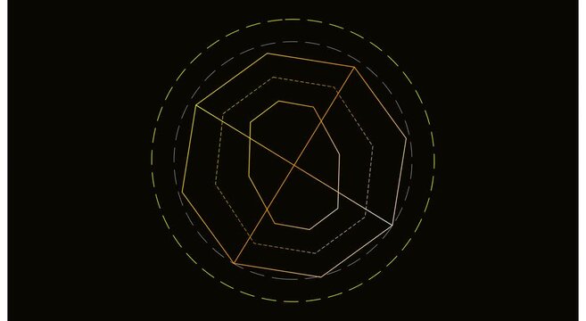 Animated radar chart ui dynamic data visualization overlay for tech and business analytics animation