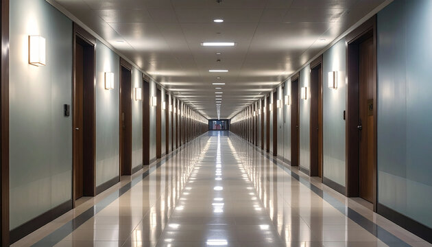 Modern Corridor Perspective Interior
