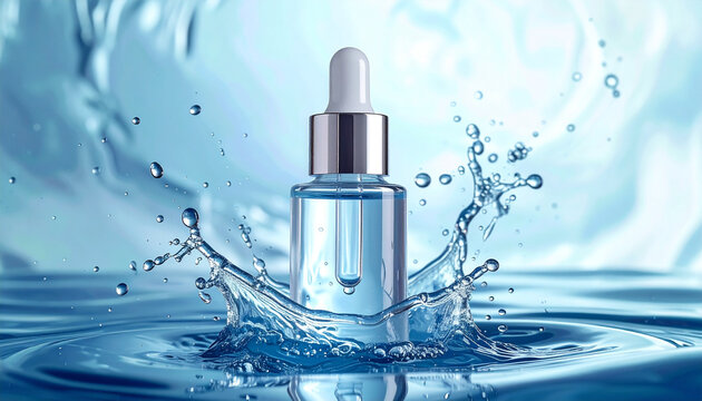 Hydrating Serum Bottle Water Splash
