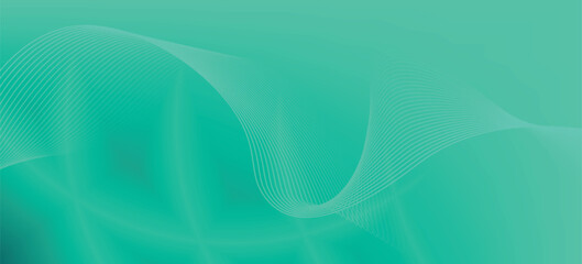 Naklejka premium Green wave abstract background vector