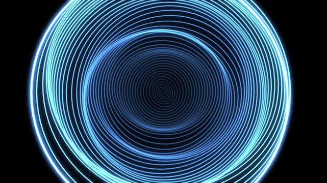 Circles Line Ripples More Rings Blue Animation Loop