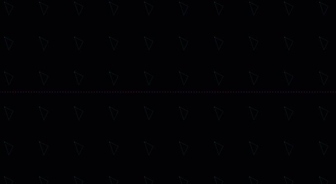 Minimalist digital grid animation background, with pulsing geometric, triangle patterns