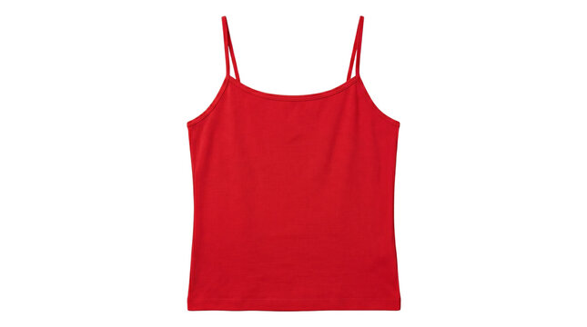 Bright red women's camisole tank top
