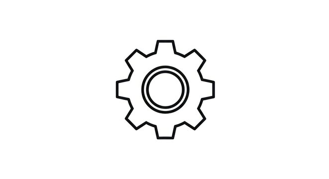 Gear icon symbol cogwheel illustration.