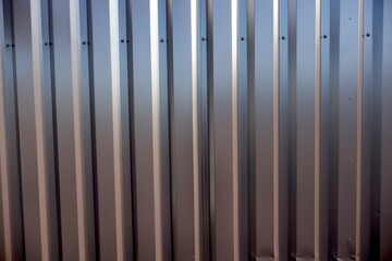 Obraz premium Vertical corrugated metal siding panels.