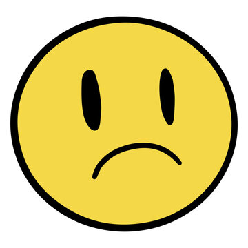 Animated unhappy face