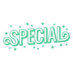 Fototapeta premium Vintage lettering bright green