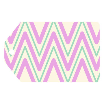 Horizontal label with zigzag pattern