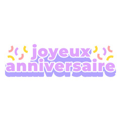 French birthday greetings © Vexels