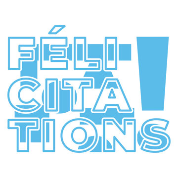 Felicitations blue quote