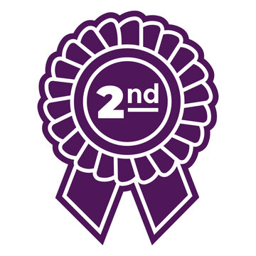 Second place cut-out ribbon
