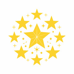 Obraz premium Golden Stars Arrangement