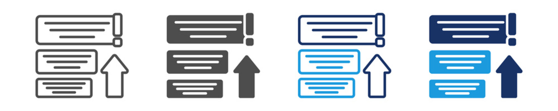 priority icon set with multiple concept