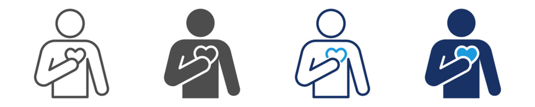believe icon set with multiple concept