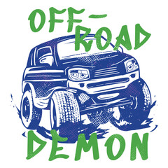 Off road demon car duotone © Vexels