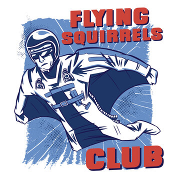 Flying squirrels club retro
