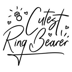 Fototapeta premium Cute ring bearer design with playful elements