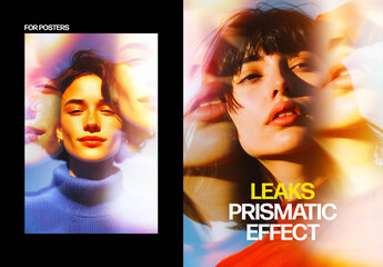Prism Photo Effect – Light Leak for Poster & Social Media (PSD)