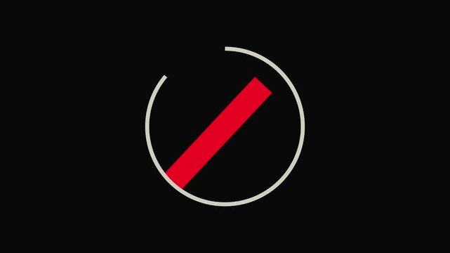 Minimalist red rectangle shape with curved circle line. Abstract geometry rectangle shape symbol for modern graphic presentation. Animated rectangle shape.