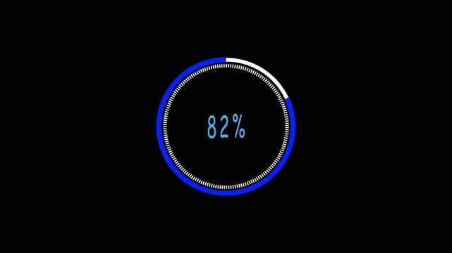 Circular progress bar indicating forty eight percent completion. System loading progress bar symbol for data processing. Animated progress bar for dashboard.