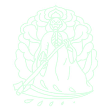 Grim reaper sailing the Styx