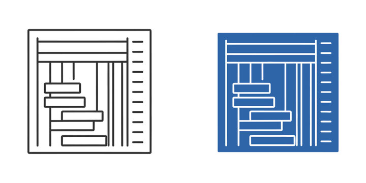 Gantt chart diagram for project timeline planning with progress bars in flat design style