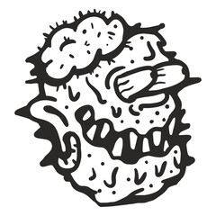 Fototapeta premium Halloween monster with ugly teeth