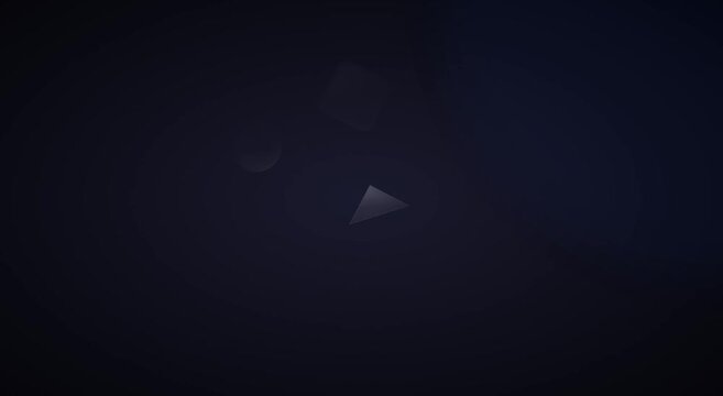Abstract dark animation background, with floating geometric, shapes and soft motion