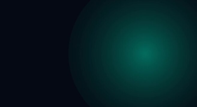 Abstract dark teal gradient animation background, with soft glowing, circular light effect
