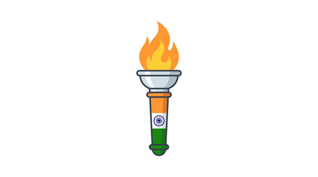 Indian Flag Torch Illustration
