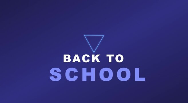 Back to school motion title sequence with morphing geometric shapes animation