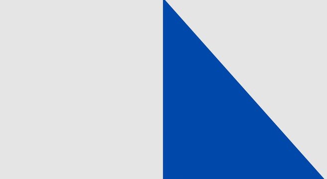 Minimalist blue triangle geometric motion on light gray animation background