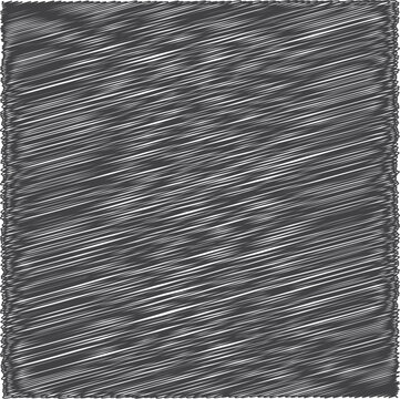 An abstract black and white grunge background features a textured pattern of lines and waves resembling rain on weathered wood, metal steel, and natural plant material. Fully vector file.