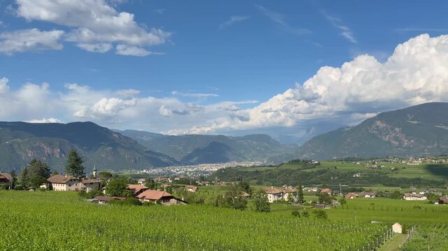 the landscape of Eppan / Appiano in South Tyrol, Italy