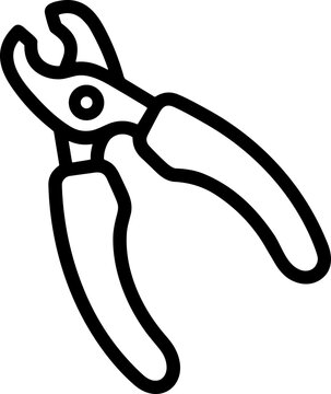 Pet Nail Clippers Icon - Grooming Tool Illustration