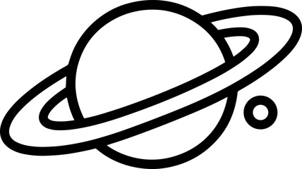 Stylized Planet Saturn Ring Icon Vector Graphic © Domboancok